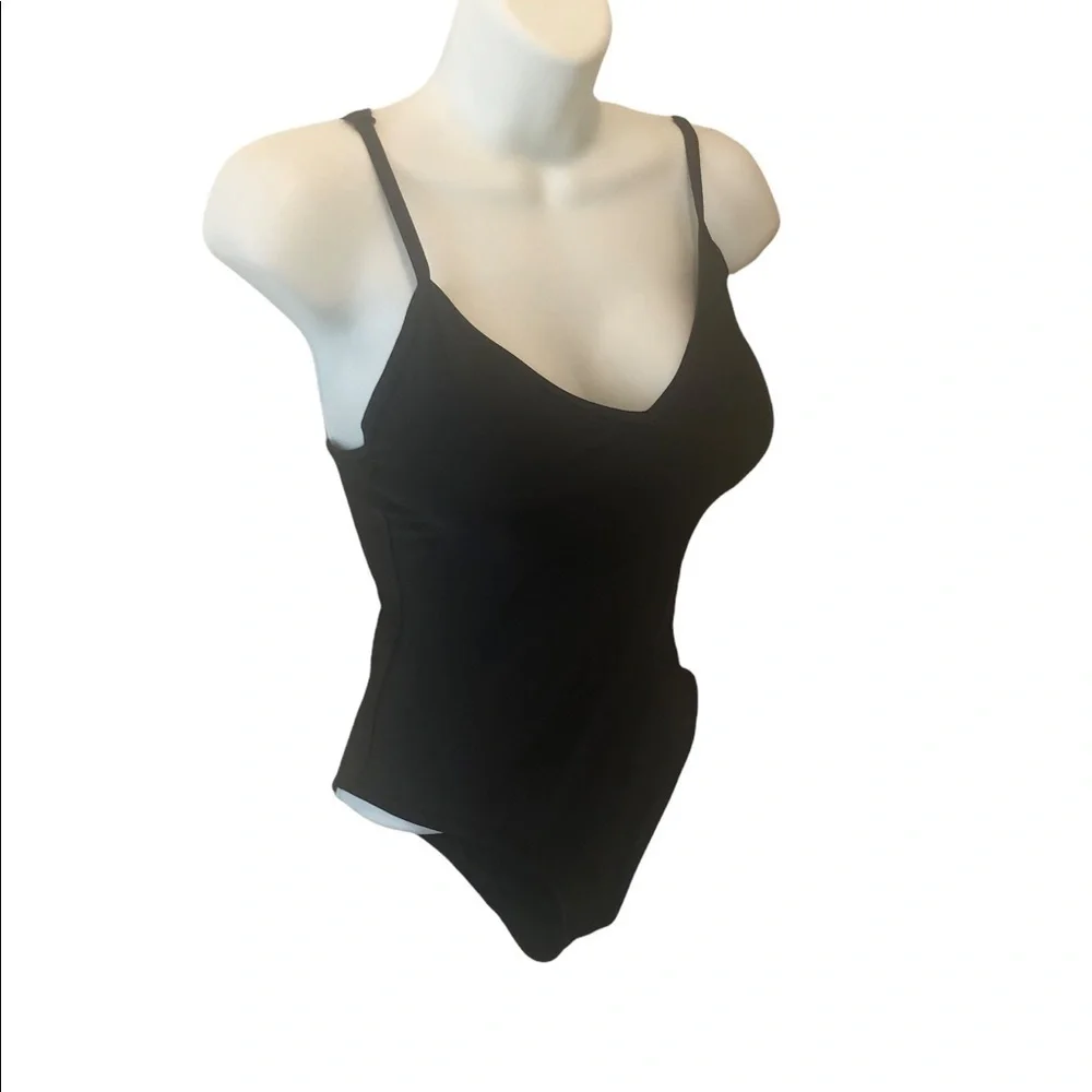 Zyia Active Classic Black One Piece Swimsuit XS Adjustable Straps Padded